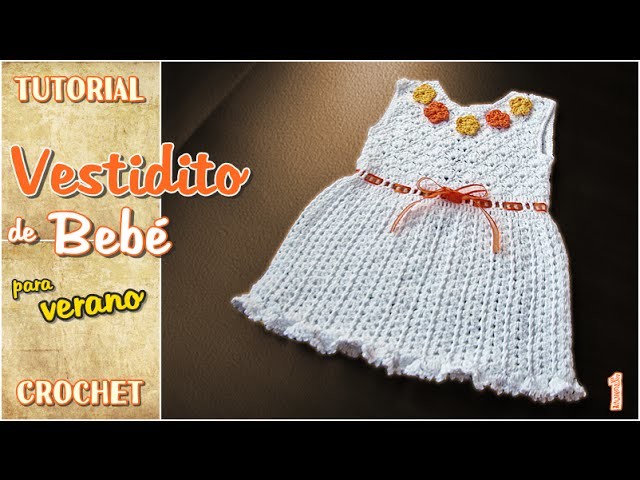 DIY Vestido para niña tejido a crochet - Primavera verano (1 de 2)