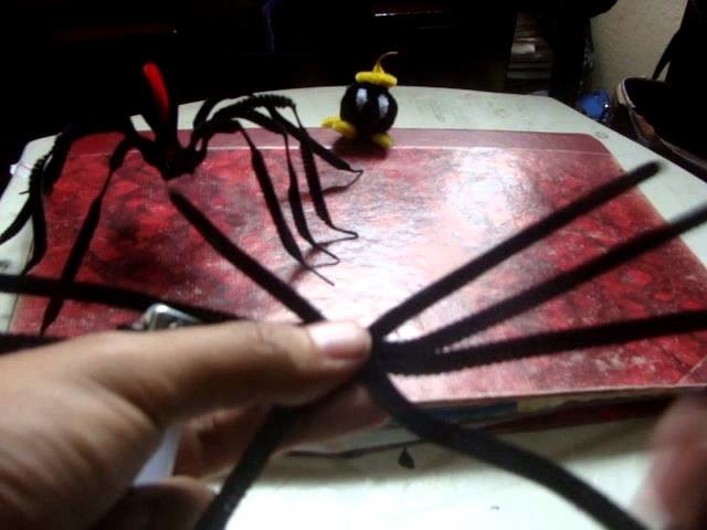 Como hacer una araña con limpiapipas FACIL!!