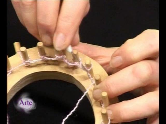 Cómo tejer una cortina con bastidor circular