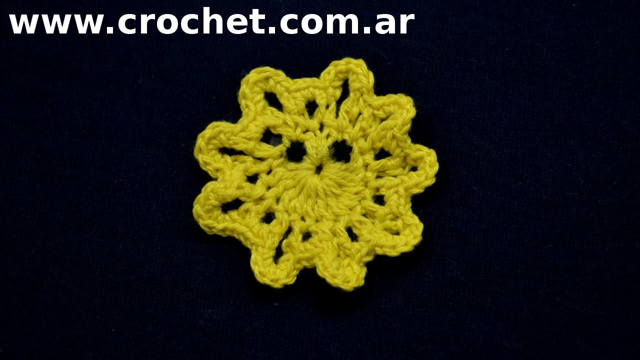 Iman Mini Sol para heladera en tejido crochet tutorial paso a paso.