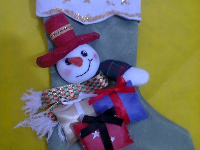 Muñecos soft. bota navideña con snowman. Christmas boot. subtitulado. proyecto 203