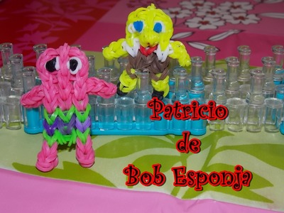 Patricio Bob Esponja con telar. Patrick of sponge bob on rainbow loom