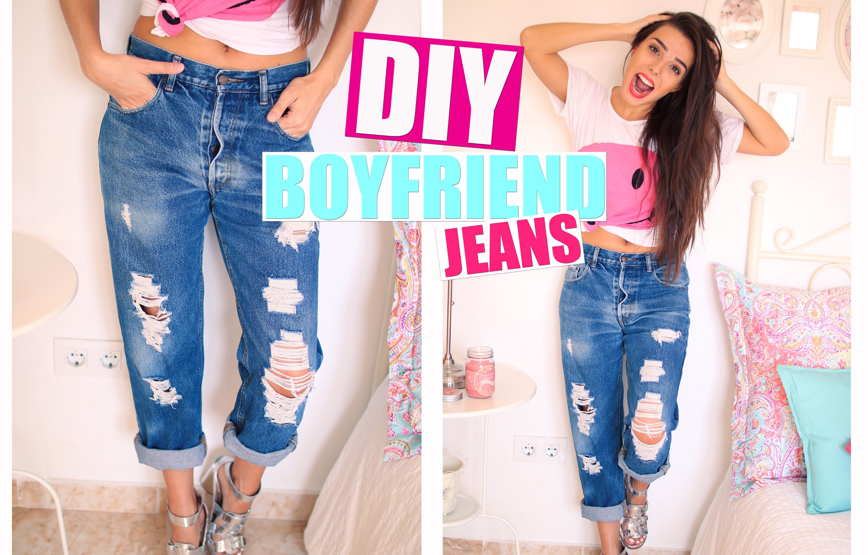 Renueva tu Ropa ♡ DIY Boyfriend Jeans  | A Little Too Often