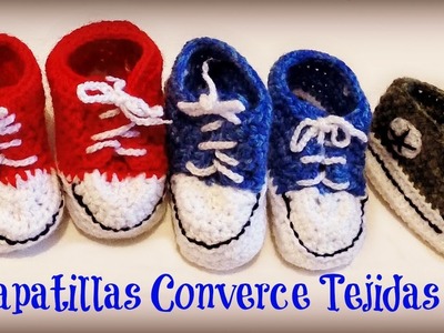 Zapatillas Converse tejidas para bebe - Parte 2