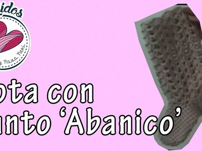 Botas tejidas punto abanico Tutorial