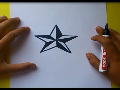Como dibujar una estrella paso a paso | How to draw a star