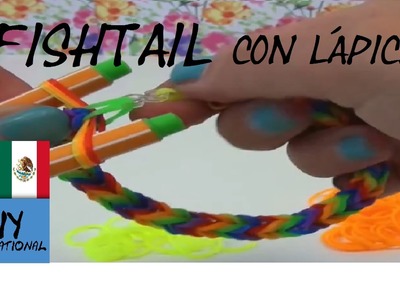 CÓMO HACER PULSERA DE GOMITAS FISHTAIL CON LÁPICES - TUTORIAL EN ESPAÑOL - DIY