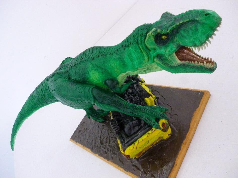 JURASSIC PARK- T.Rex estatua en plastilina sculpey -Pagkt0JorgeArmas- ABR2013