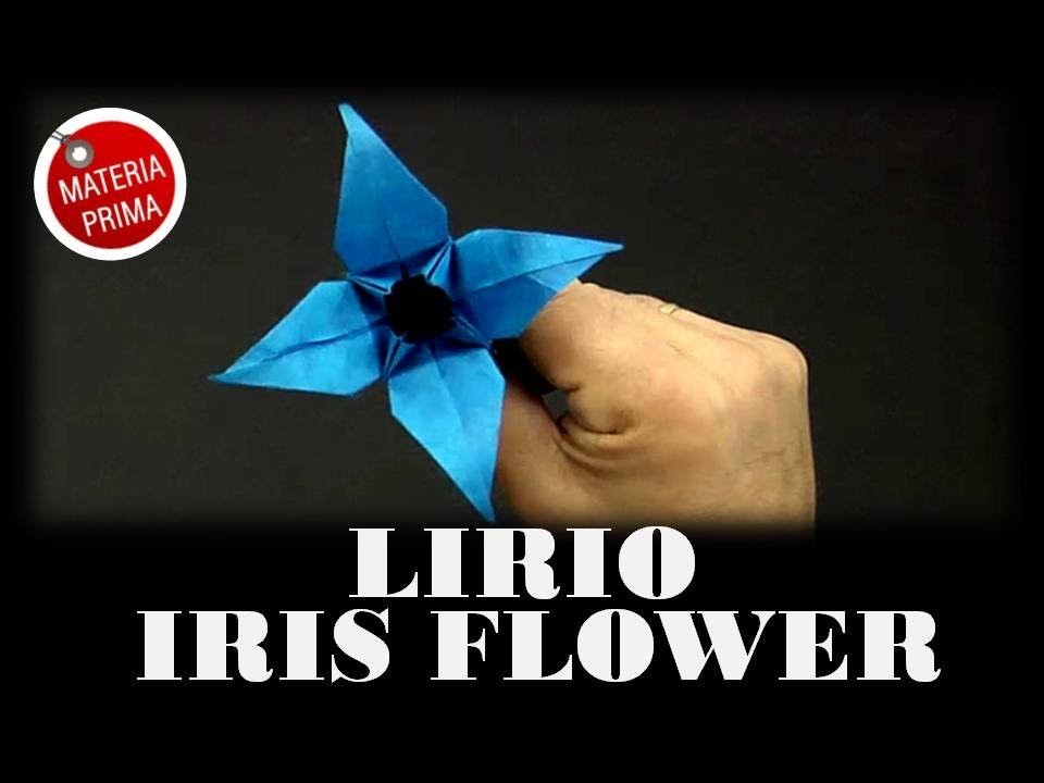 Lirio. iris flower Origami