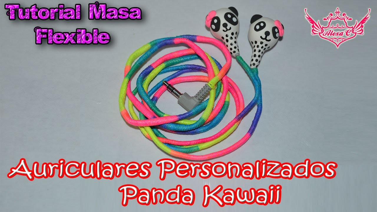 ♥ Tutorial: Auriculares personalizados Panda Kawaii de Masa Flexible ♥