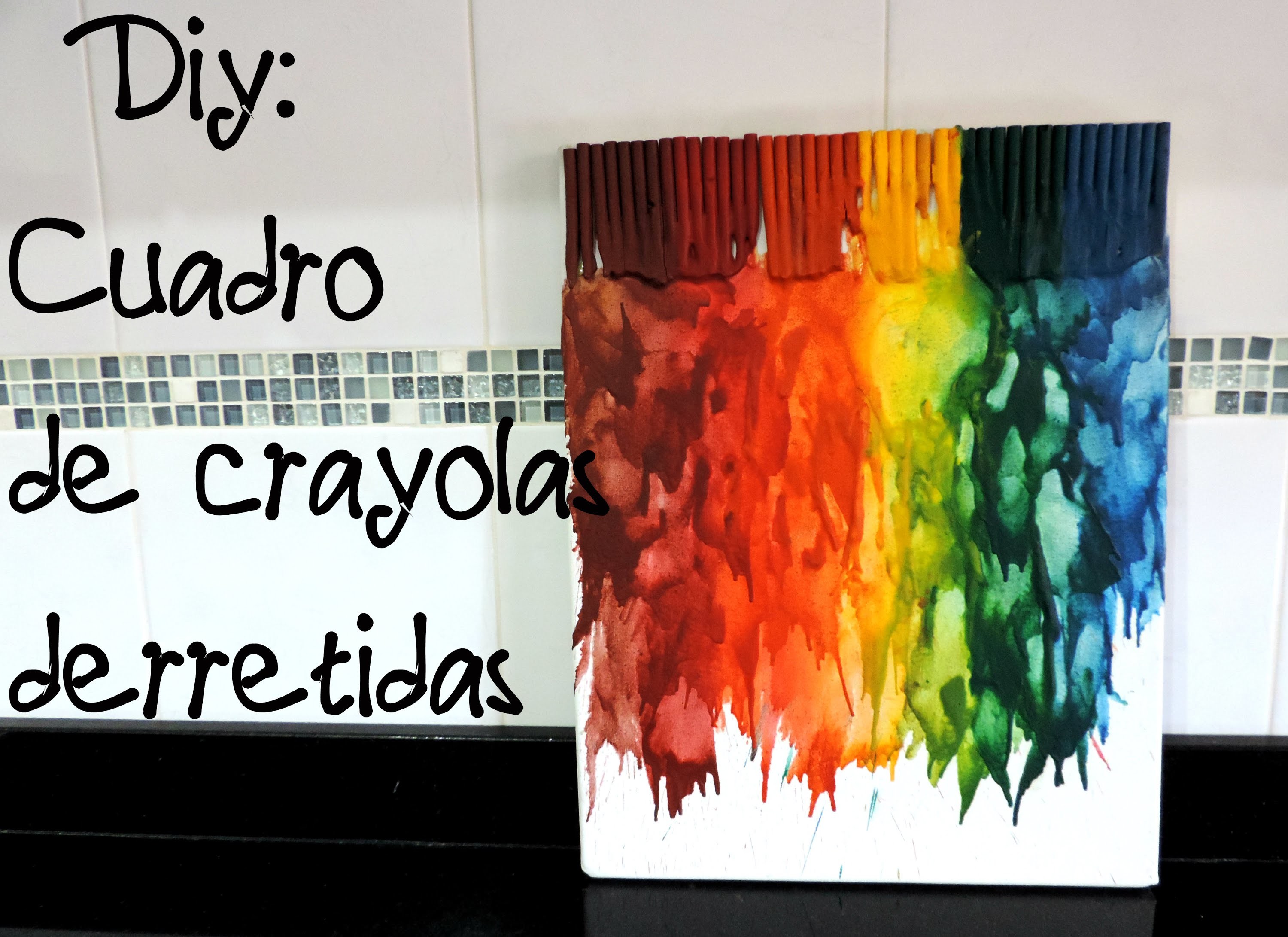 DIY- Cuadro con crayolas derretidas (decora tu habitación)
