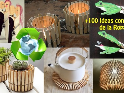 Reciclar Pinzas Ropa +100 Ideas. Recycling clothespins + 100 Ideas
