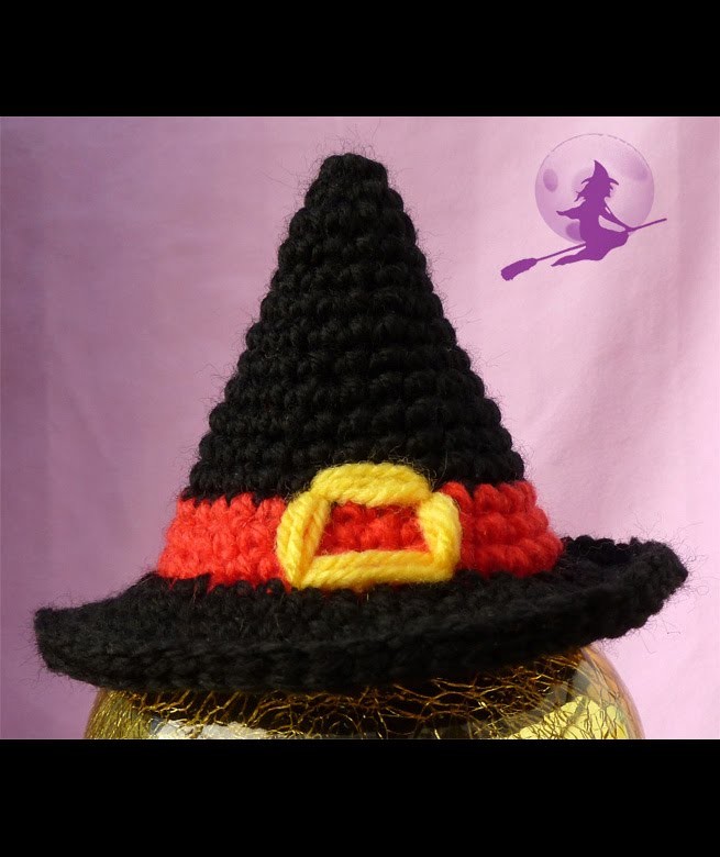 SOMBRERO DE BRUJA AMIGURUMI