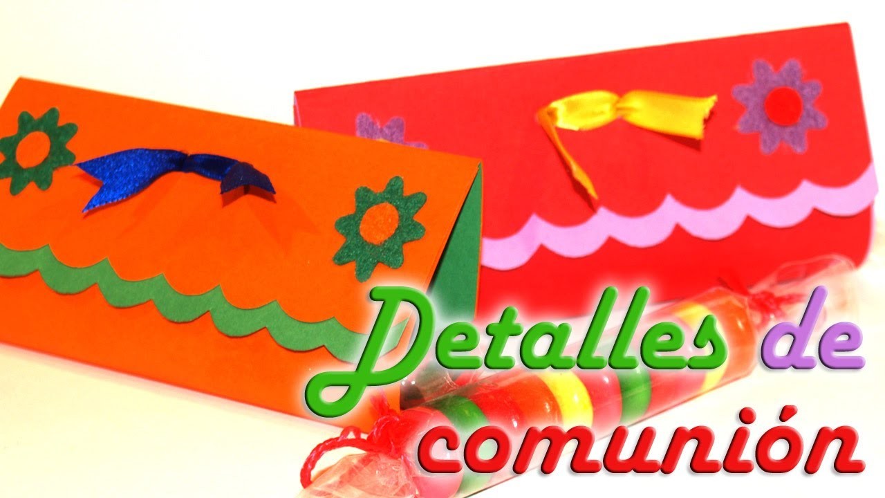 Detalle de comunión con golosina (bautizo o cumpleaños) - DIY - Detail of communion with candy