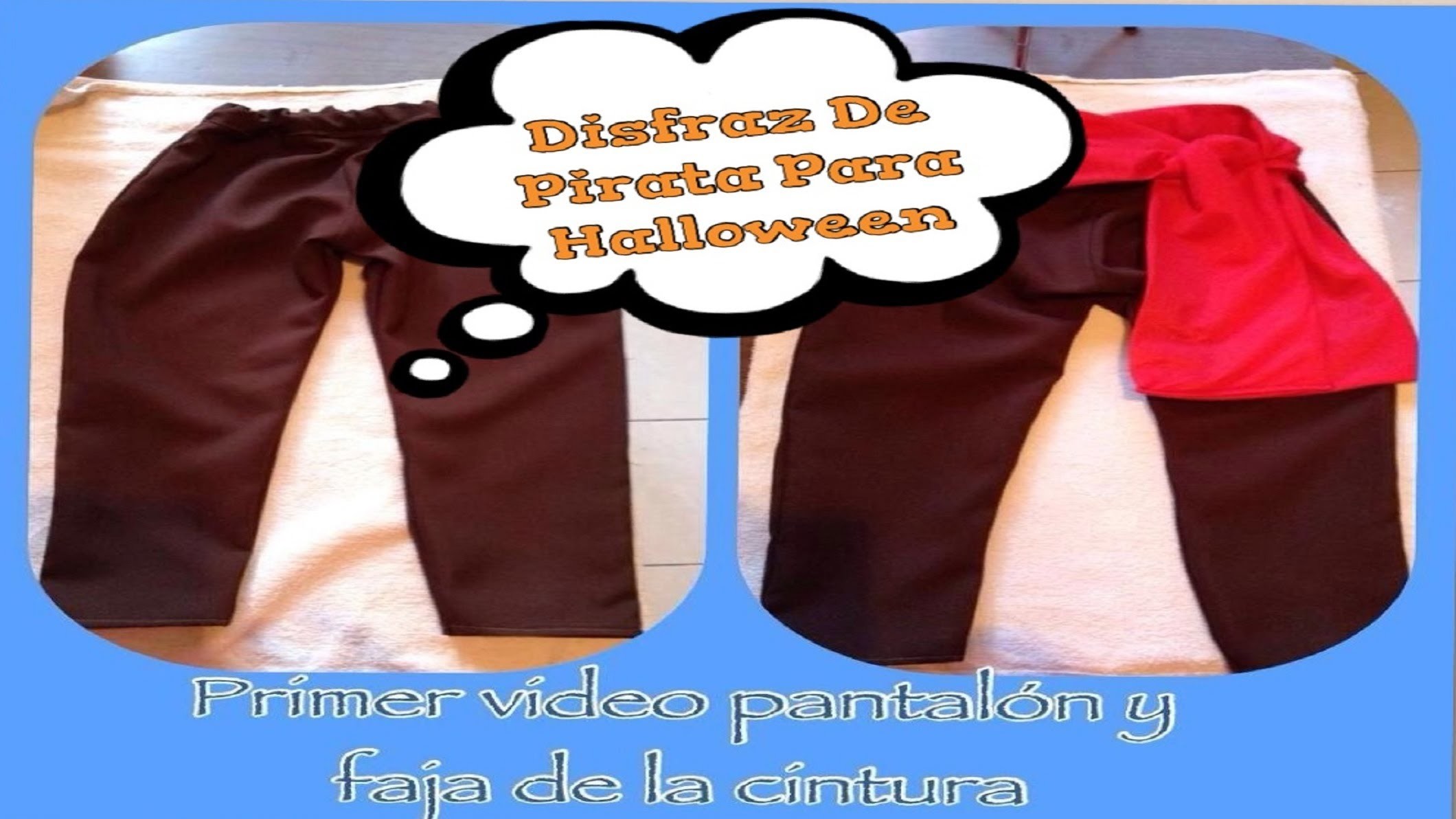Elaborando Disfraz De Halloween (( Disfraz De Pirata )) - Pantalon y Faja De La Cintura -