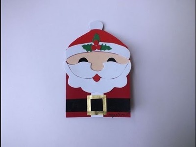 Manualidades: TARJETA de Navidad o crisma de PAPÁ NOEL | Christmas card Santa Claus