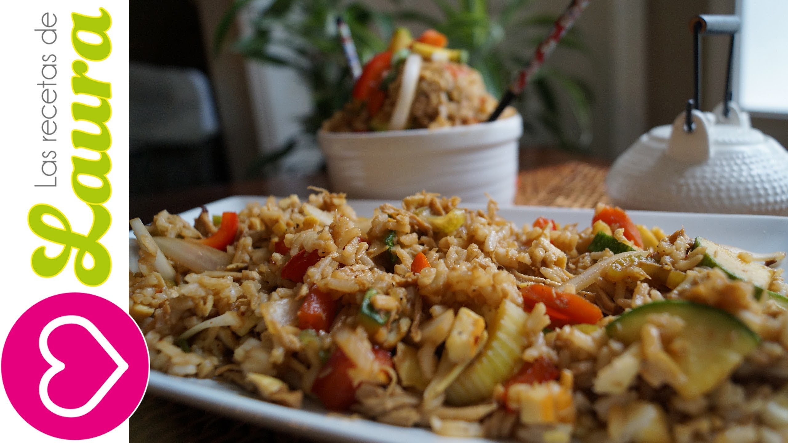 Receta de Arroz Chino ¡sin freír! ♥ Low fat Chinese Rice