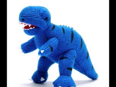 Dinosaurio Azul a Crochet Juguete Para Niños