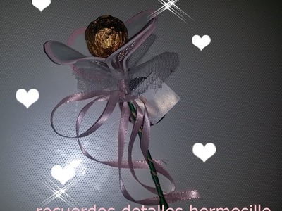 DIY Como Hacer Flor de  de foamy y  chocolate para recuerdo de boda
