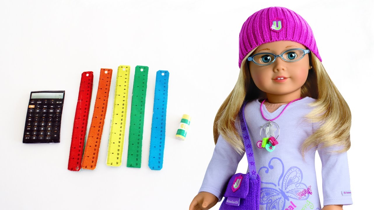 Haz una calculadora,  reglas y pegamento para muñecas - Manualidades para muñecas