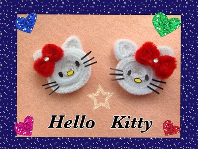 HELLO KITTY HECHO  CON LIMPIA PIPAS.- PIPE CLEANER HELLO KITTY .