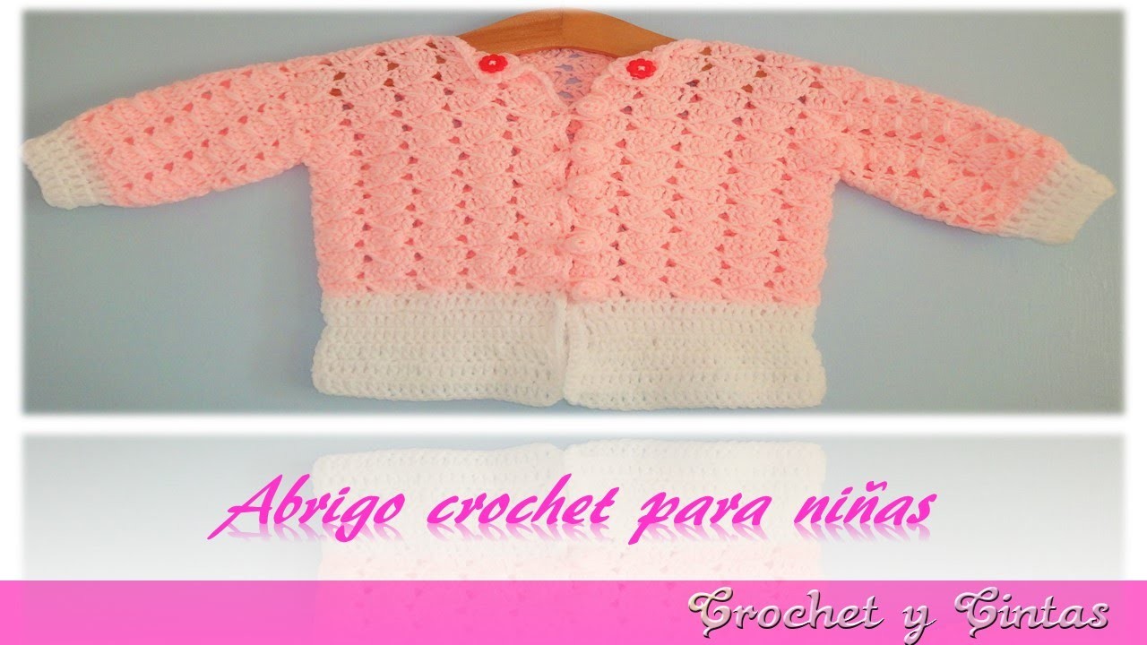 Abrigo – chaleco con botones tejidos a crochet (ganchillo) para niñas - Parte 2