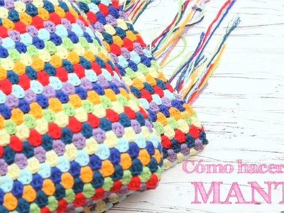Cómo hacer una manta de ganchillo | How to crochet a stripped blanket