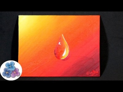 Como Pintar una Gota de Agua *Oil Painting* DIY Pintura al Oleo Difuminar Cuadros Pintura Facil