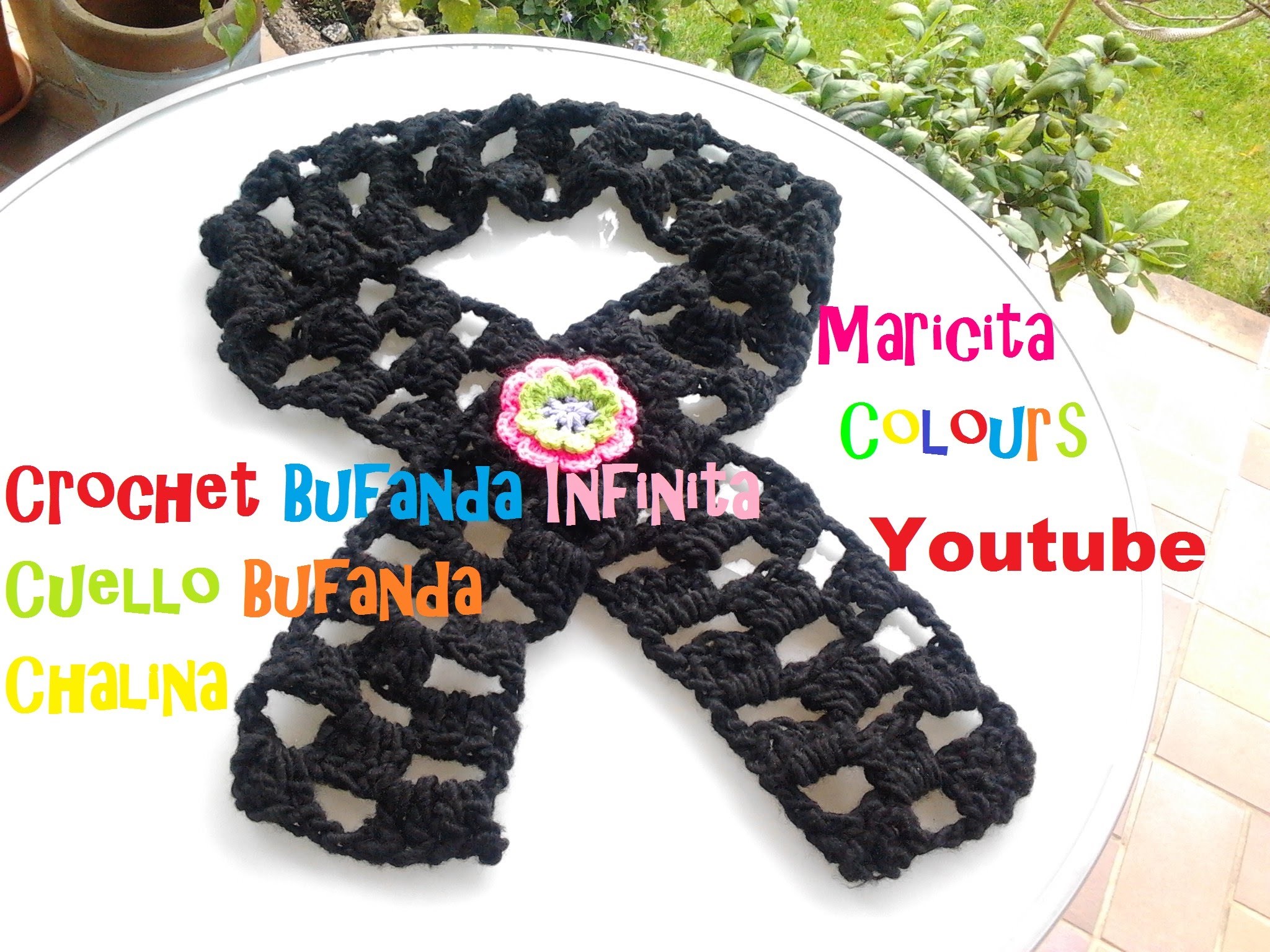 Crochet Tutorial Bufanda Infinita "Amelie"  - Chalina, chal, bufanda cuello