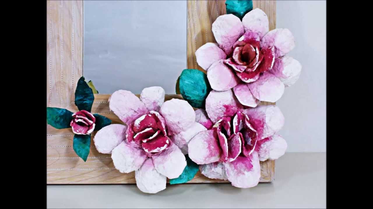 DIY recicla hueveras haciendo flores