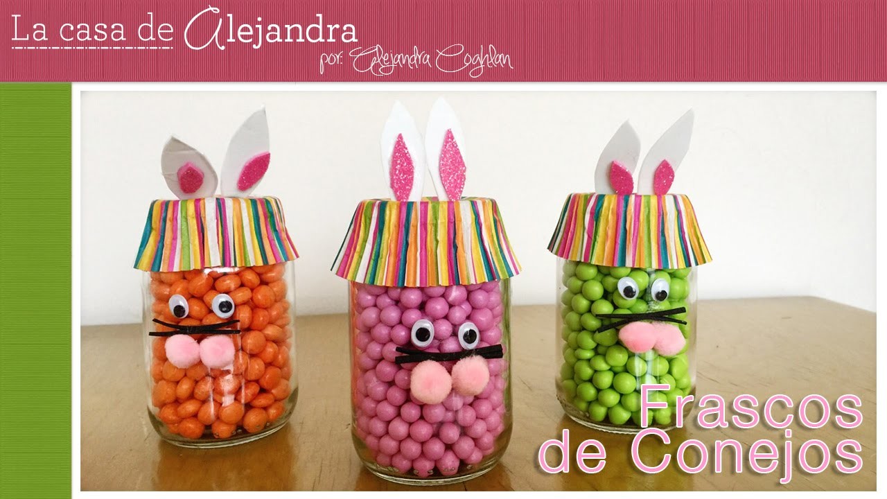 Frascos de conejitos para FIESTA DIY Alejandra Coghlan