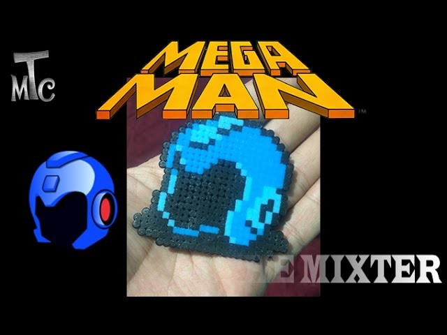 Hacer Un Casco De Megaman De Hama Beads | Como Hacer Llavero De Megaman | The Mixter Games