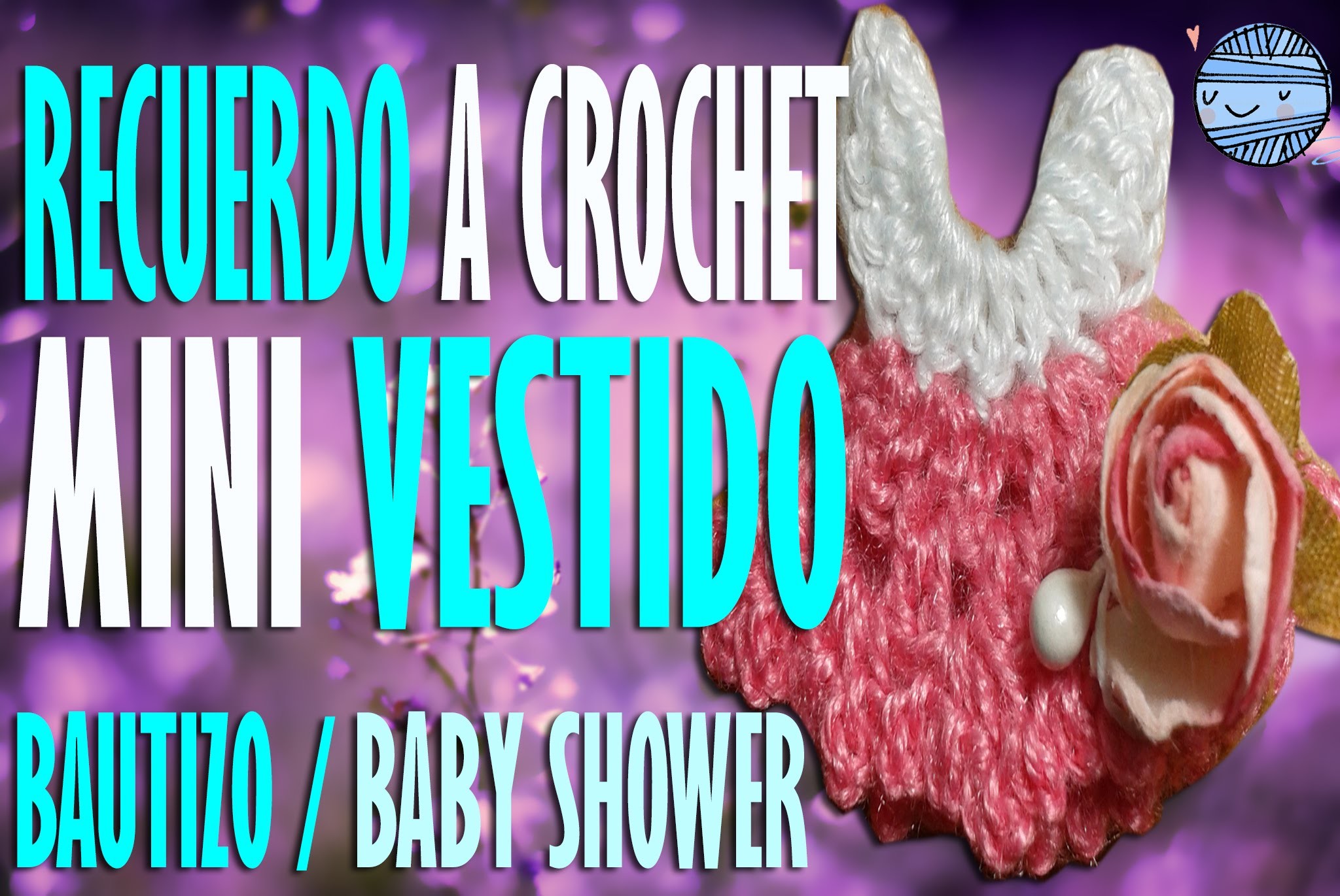 Recuerdo para bautizo o Baby shower a Crochet - Mini Vestido