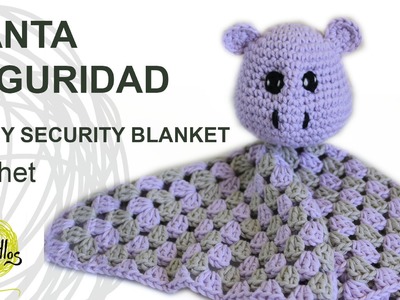 Tutorial Manta Seguridad Crochet o Ganchillo Lovey Hippo
