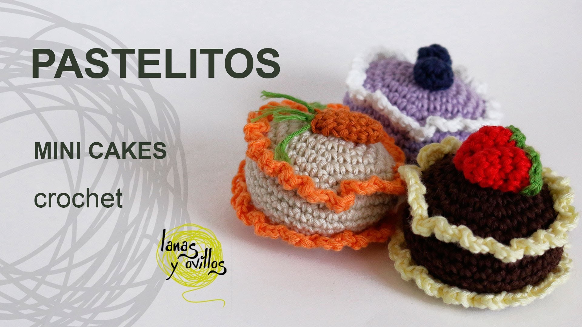 Tutorial Pastelitos Crochet  o Ganchillo Mini Cakes (English Subtitles)