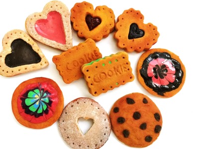 6 Polymer Clay Cookies Tutorial: Chocolate chip, Biscuits | Tutorial Galletas de porcelana fría