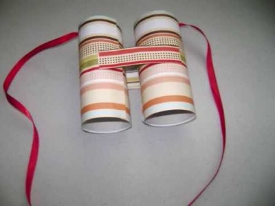 Cómo hacer  binoculares con tubos de papel higienico