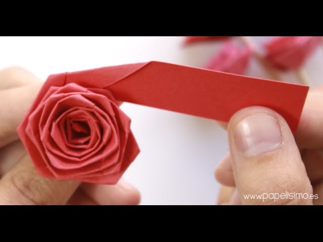 Cómo hacer rosas con una tira de papel (tipo quilling)