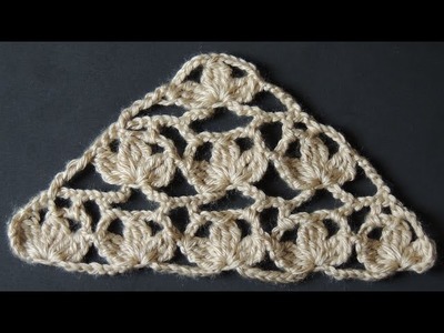 Crochet : Punto Tres Hojas en "V"