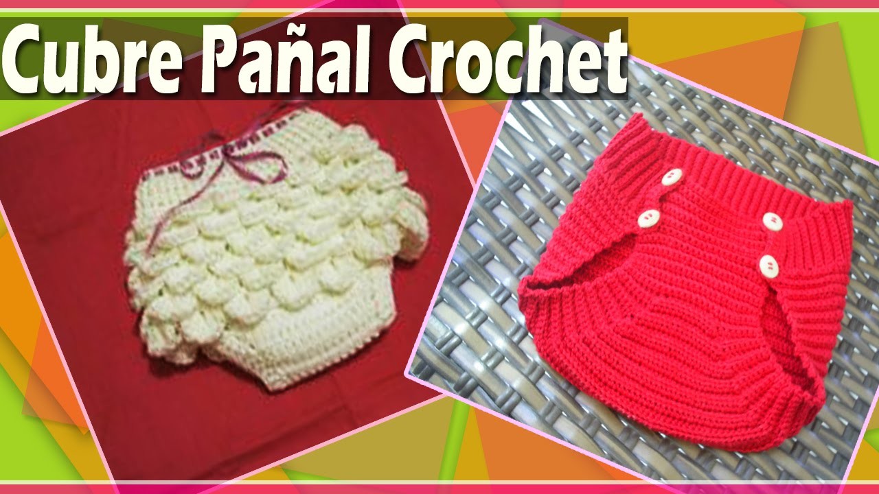 Cubre Pañal Bebe - Bombacho Tejido a Crochet