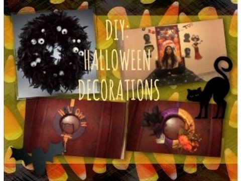 DIY Halloween decorations ( halloween wreaths). Decoración de Halloween (Coronas de Halloween)