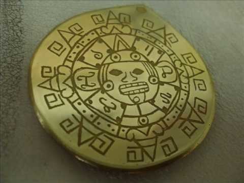 Grabado en laton Calendario Azteca dvsl