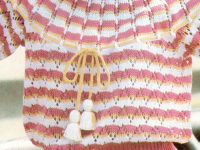 Patrón para tejer blusa con cuello a 2 agujas