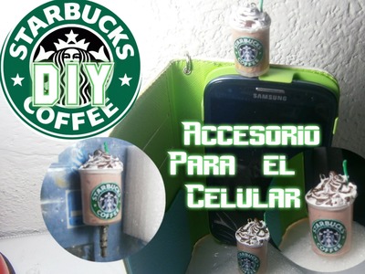 Starbucks Porcelana Fria Accesorio para el celular DIY.Polymer Clay Starbucks Frappe Charm