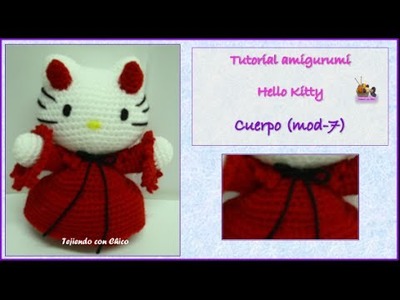 Tutorial amigurumi Hello Kitty - Cuerpo (mod-7)