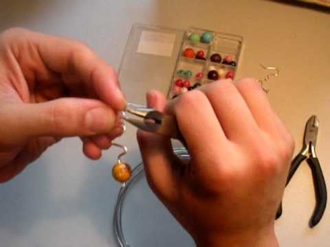 Como hacer pendientes de alambre (wire earrings)