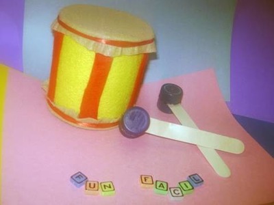 Como hacer un tambor de juguete con materiales reciclados