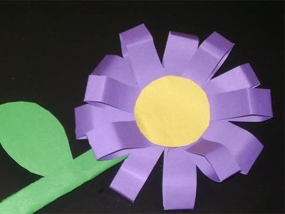 Como hacer una flor en 3D con cartulina o papel de construcción