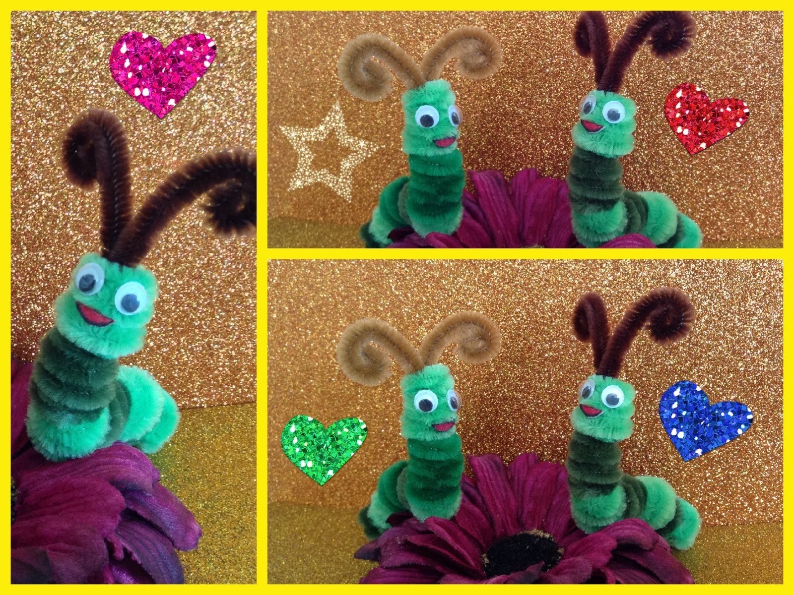 GUSANITO HECHO CON LIMPIA PIPAS. PIPE CLEANER CATERPILLAR .