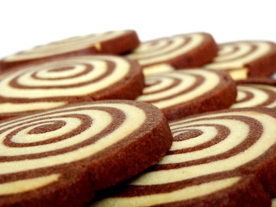 Receta: Galletas en forma de espiral de chocolate y vainilla -- Swirl cookies